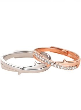 宝茉情侣S925银莫比乌斯荆棘戒指