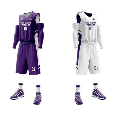 联赛双面篮球服套装球衣定制