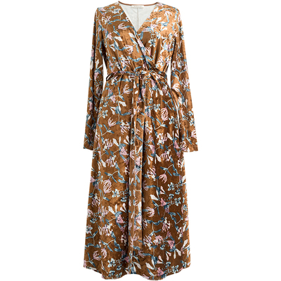 连衣裙颜值扛把子绑带裹胸长袖