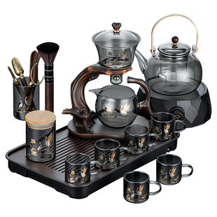 玻璃茶具套装轻奢高档大气茶壶磁吸神器家用懒人泡茶专用2025新款