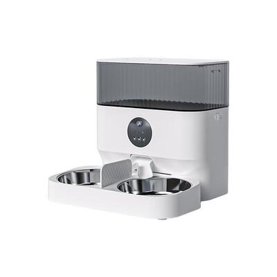 玲珑猫双食盘可增高可视频喂食器