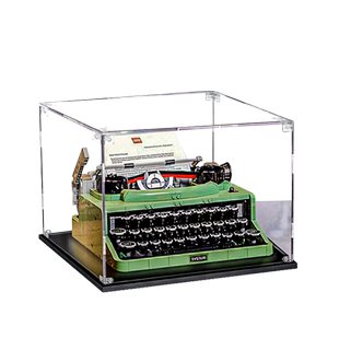 亚克力手办乐高展示盒适用21327复古打字机透明模型收纳盒子防尘