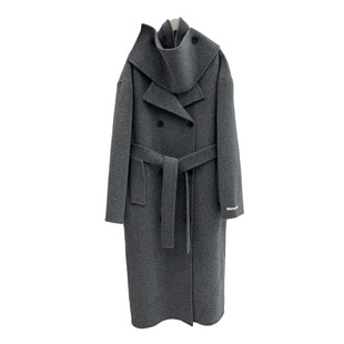 双面羊毛大衣女款2025新款韩版宽松气质通勤双排扣中长款毛呢外套