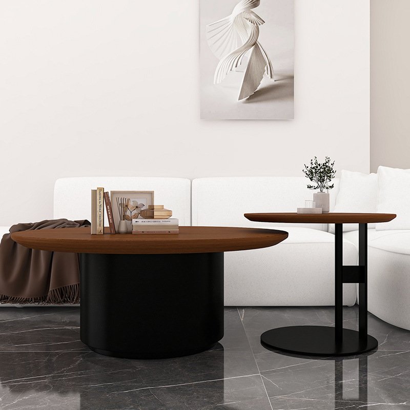 奶油风实木茶几家用客厅小户型组合台小茶母侘风子沙发边茶桌几寂