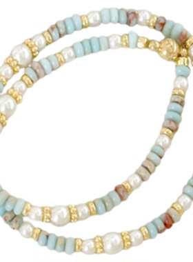 天然石珍珠双层手链项链女高级感