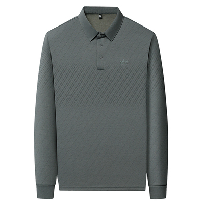 绵羊毛+桑蚕丝丨高档长袖POLO衫