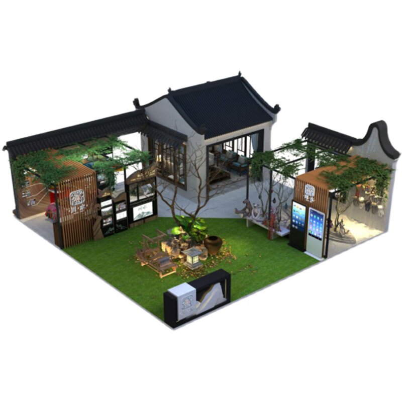 重庆展厅展台3D效果图特装搭建