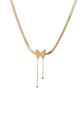 蝴蝶锁骨链钛钢不掉色蛇链女