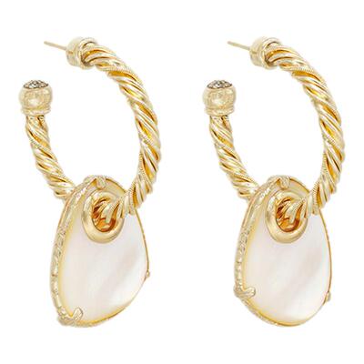 GAS法国进口耳环白色高级轻奢