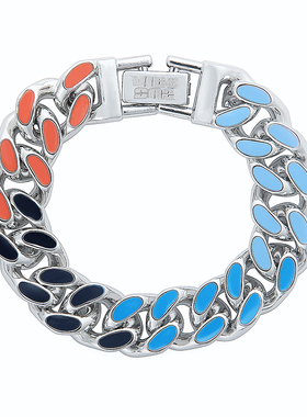 saz彩色高街风格古巴cuban潮手链