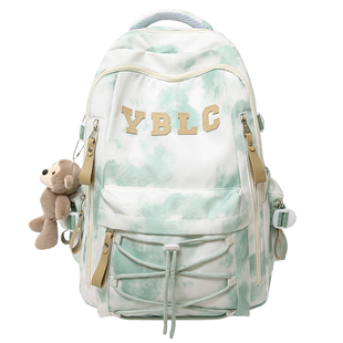 宽背带书包男初中生高中学生大容量双肩包大学生女款旅行户外背包