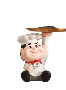 餐厅厨房样板间软装厨师造型收纳