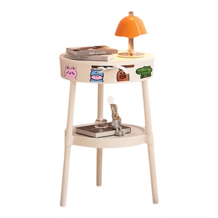 沙发边几可移动茶几极简奶油风小圆桌角几创意迷你床头置物架桌子