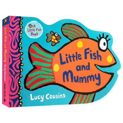 预售Little Fish and Mummy 小鱼和妈妈 异形纸板书 英文原版儿童启蒙认知绘本 Maisy小鼠波波作者新作Lucy Cousins 亲子互动