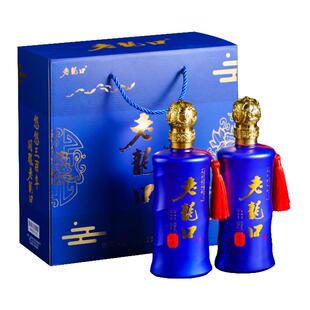 老龙口45度游龙礼盒装2瓶500ml浓香型粮食商务白酒水送礼长辈礼盒