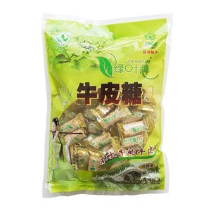 绿叶牛皮糖桂花味550克袋装糖果软糖喜糖芝麻糖原味扬州特产桂花