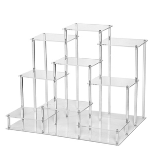 香水置物架亚克力阶梯式化妆品收纳架梳妆台桌面多层护肤品展示架