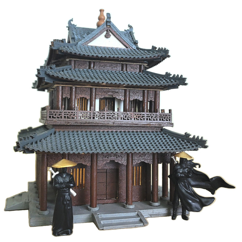 逍遥楼古建筑积木拼装模型diy