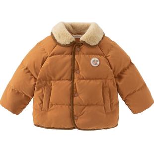 戴维贝拉男童短款羽绒服冬装新款宝宝白鸭绒外套儿童洋气上衣童装