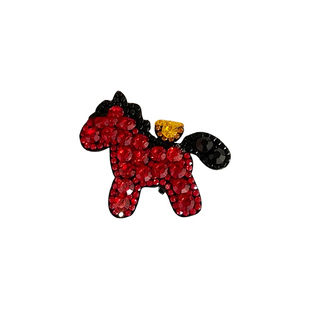 高级感闪亮镶钻小马发夹女轻奢前额碎发刘海夹子侧边发卡马年头饰