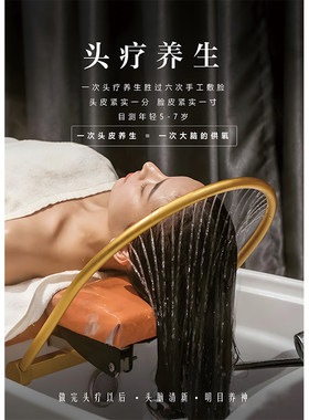 头疗挂画头皮海报养发白转黑广告