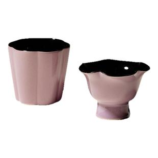 里作 高级感紫色花口茶杯高端功夫茶具女士主人杯陶瓷品茗杯单杯