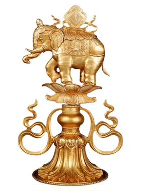 3D精工艺马宝纯铜尼泊尔供品摆件 藏式七政宝 七珍宝 象宝