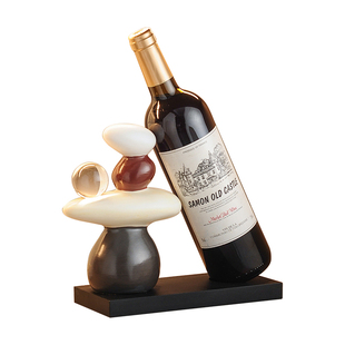 红酒架摆件石来运转轻奢高档客厅家居玄关餐边柜电视柜酒柜装饰品