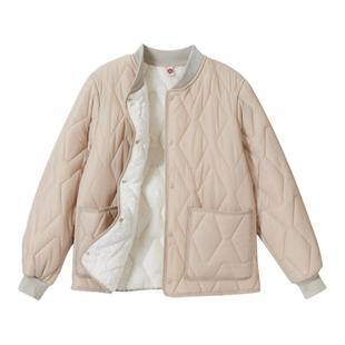 秋冬立领棉服外套轻薄羽绒棉内胆女加绒保暖棉袄内穿短款加厚棉衣