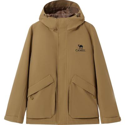 骆驼男装机能工装夹克2025新款户外防水硬核春秋外套男风衣登山服