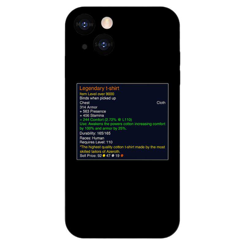 搞怪创意魔兽世界WOW传说T恤适用于iPhone14小米13磨砂12硅胶11玻璃OPPO苹果15ProMax华为VIVO全包防摔手机壳