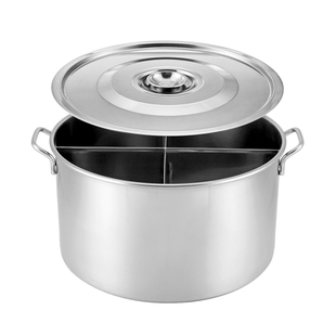 三格四格鸳鸯锅加厚加深不锈钢电磁炉明火火锅锅商用鸳鸯锅火锅盆