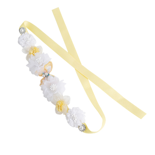 芭蕾舞发带珍珠花朵发圈头饰女孩公主丸子头发箍形体跳舞艺考发饰