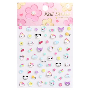 小女孩卡通夜光指甲贴儿童荧光美甲小图案贴画无毒无味小鼻嘎贴纸