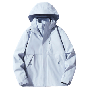 WASSUP冲锋衣女2026新款外套男秋冬户外防风加绒三合一小个子定制