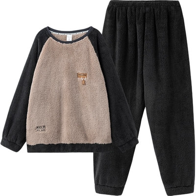 玛伦萨外穿加绒加厚家居服套装