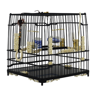 啾鸣轩老鬼南京绣眼鸟亮笼柳莺贝子方顶板贝子灰燕文鸟抽屉塑钢笼