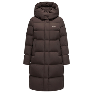 坦博尔25年冬季新款羽绒服女士长款可脱卸帽加厚保暖经典耐看外套