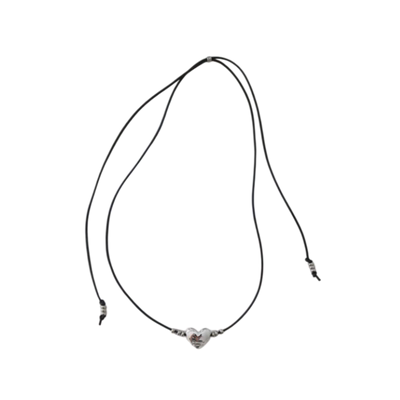 泰妍同款可调节长短牛皮绳多种带法midnight moment爱心项链ins风