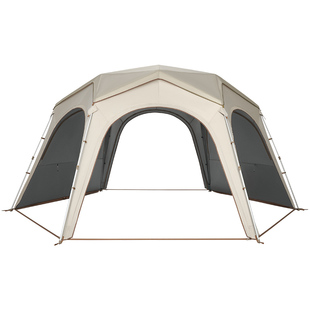 Naturehike挪客六角云界速开天幕2.0钛黑胶防晒避雨露营铝杆天幕