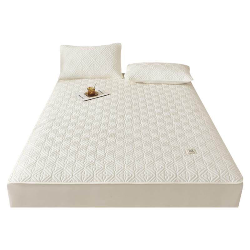 新款纯棉夹棉床笠单件加厚床罩席梦思防滑床垫保护罩全棉防尘床套