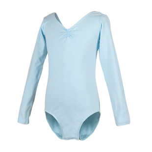 儿童舞蹈服连体服长袖考级形体跳舞服表演芭蕾舞体操服女童练功服