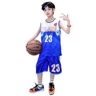 男童篮球服套装夏季2026新款儿童男孩中大童运动夏装背心速干球衣