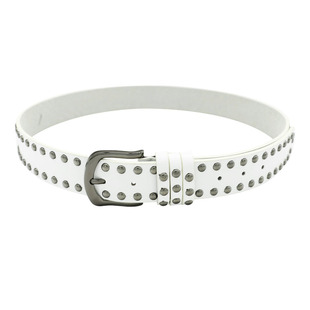 重工朋克风铆钉腰带女蓝色时尚设计感配裙子裤子皮带美式y2k裤带