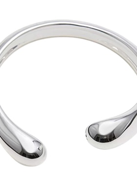 Céleste银色水滴开口手镯女