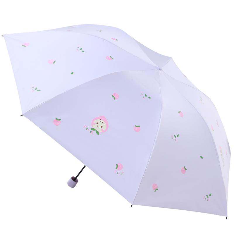 天堂伞黑胶防晒防紫外线太阳伞遮阳伞轻小巧便携折叠晴雨伞女两用