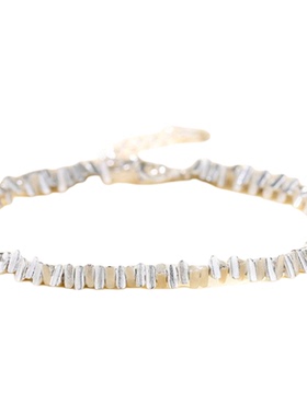 999纯银碎银几何手链2025年爆款