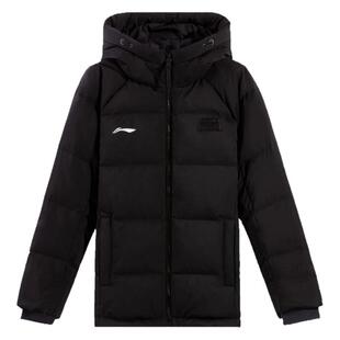 李宁短款羽绒服女士2026冬季防泼水户外保暖舒适连帽休闲运动外套