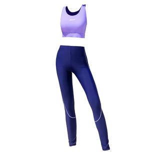 特步泳衣女长袖长裤2025新款保守显瘦分体遮肚度假海边罩衫三件套