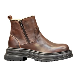 东北雪地靴男皮毛一体冬加绒加厚保暖羊毛切尔西防水防滑大棉鞋MD